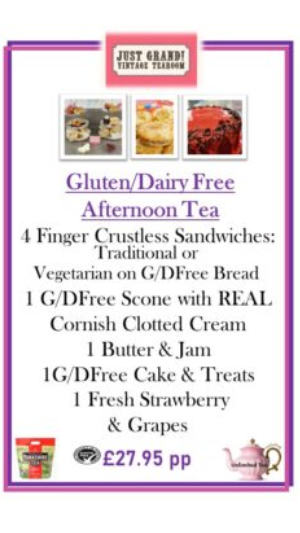 Gluten/Dairy Free Afternoon Tea E-Voucher