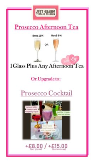 Prosecco Afternoon Tea E-Voucher
